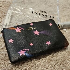 NWT Coach Disco Star Corner Zip Wristlet